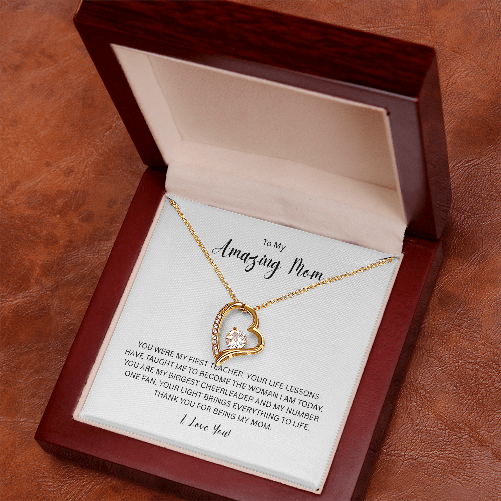 To My Amazing Mom - The Forever Love Necklace