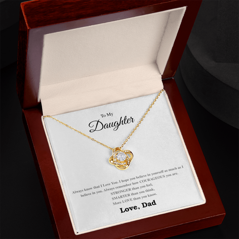 To My Daughter - The Love Knot Necklace