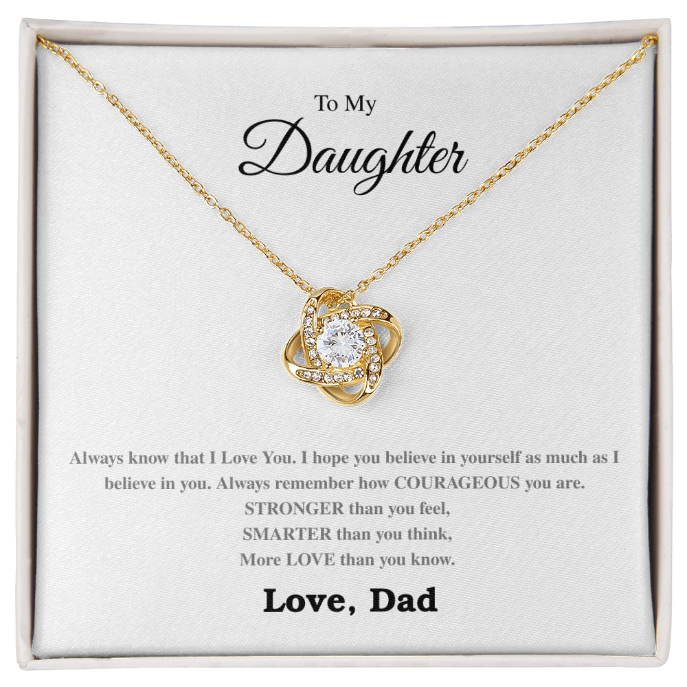 To My Daughter - The Love Knot Necklace