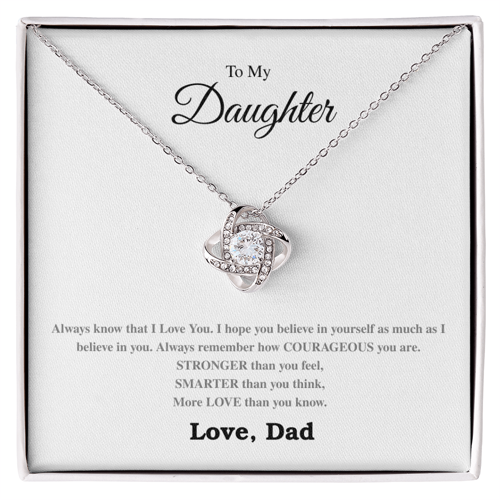 To My Daughter - The Love Knot Necklace
