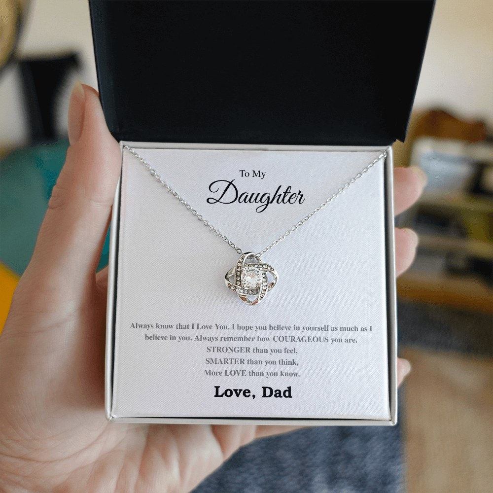 To My Daughter - The Love Knot Necklace