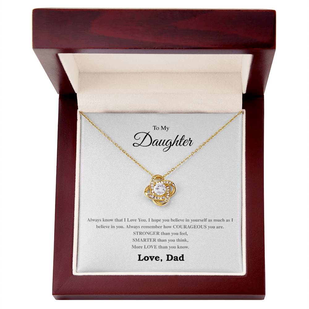 To My Daughter - The Love Knot Necklace