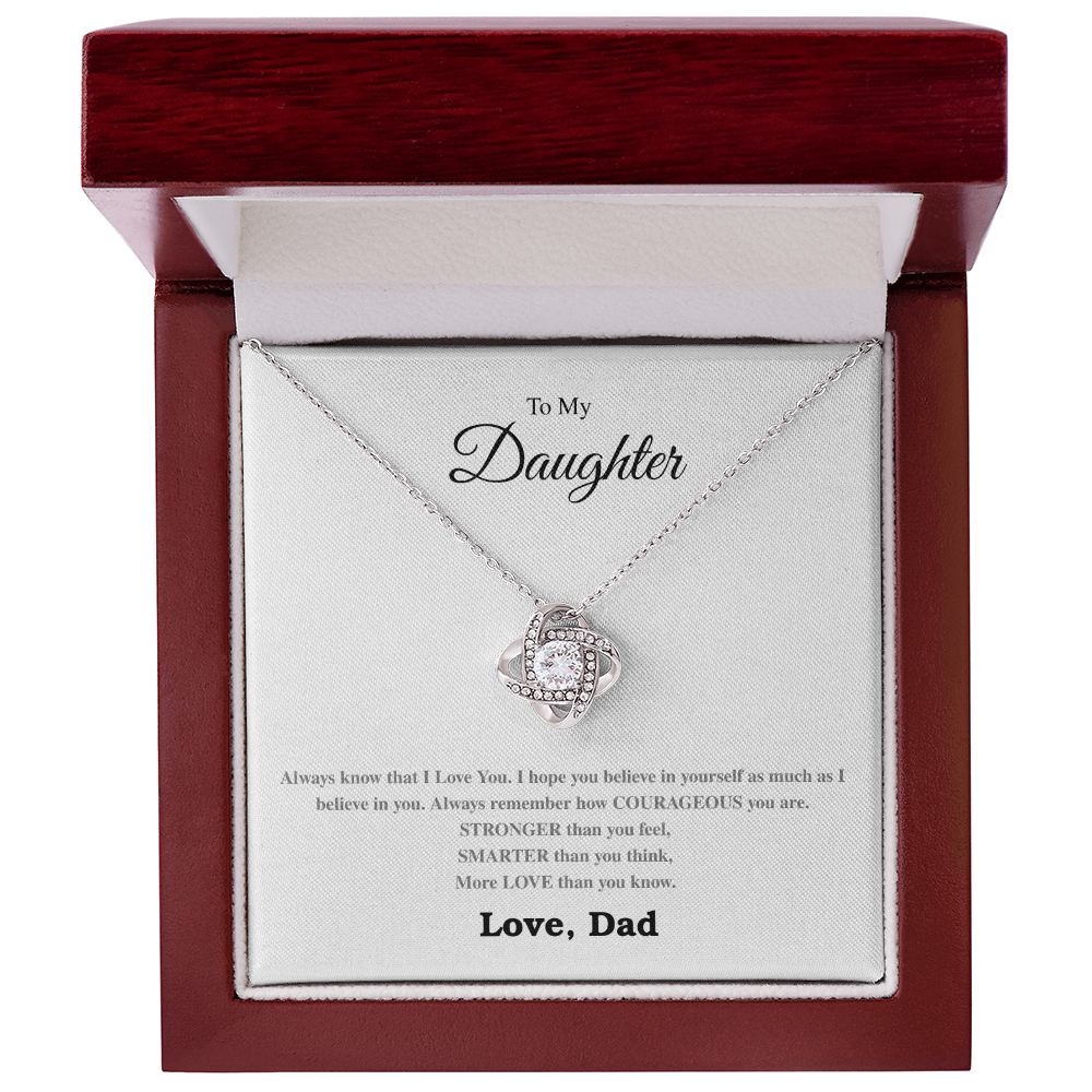 To My Daughter - The Love Knot Necklace