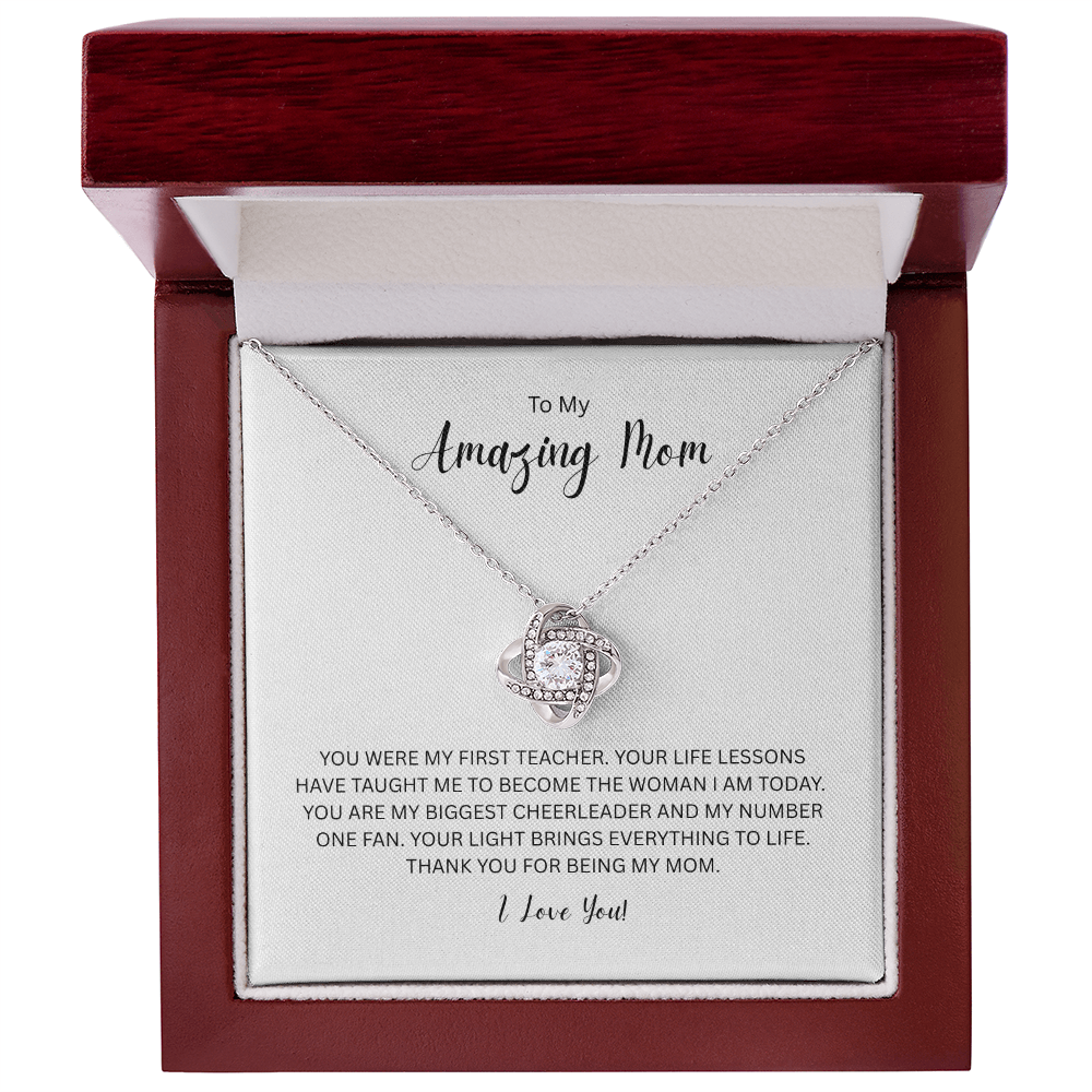 To My Amazing Mom - The Love Knot Necklace